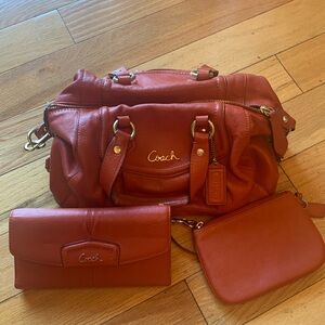 Coach purse with matching purses